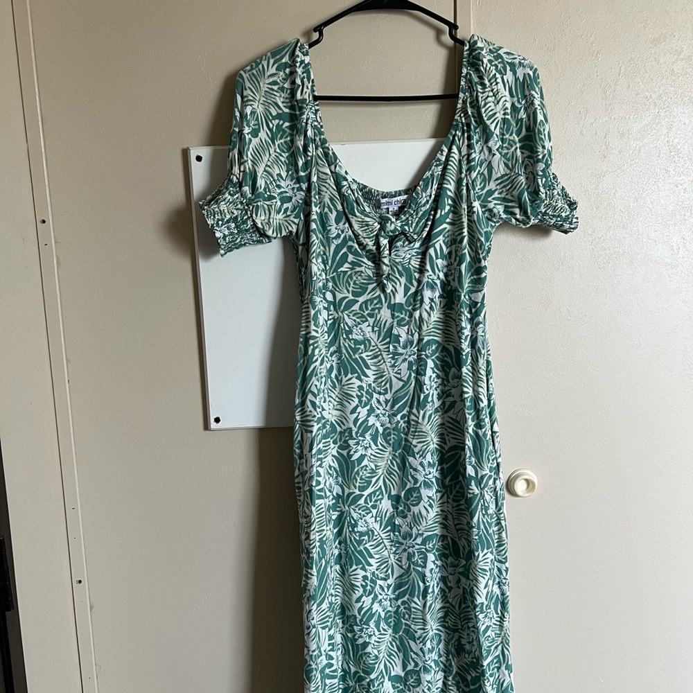 Floral Green Dress